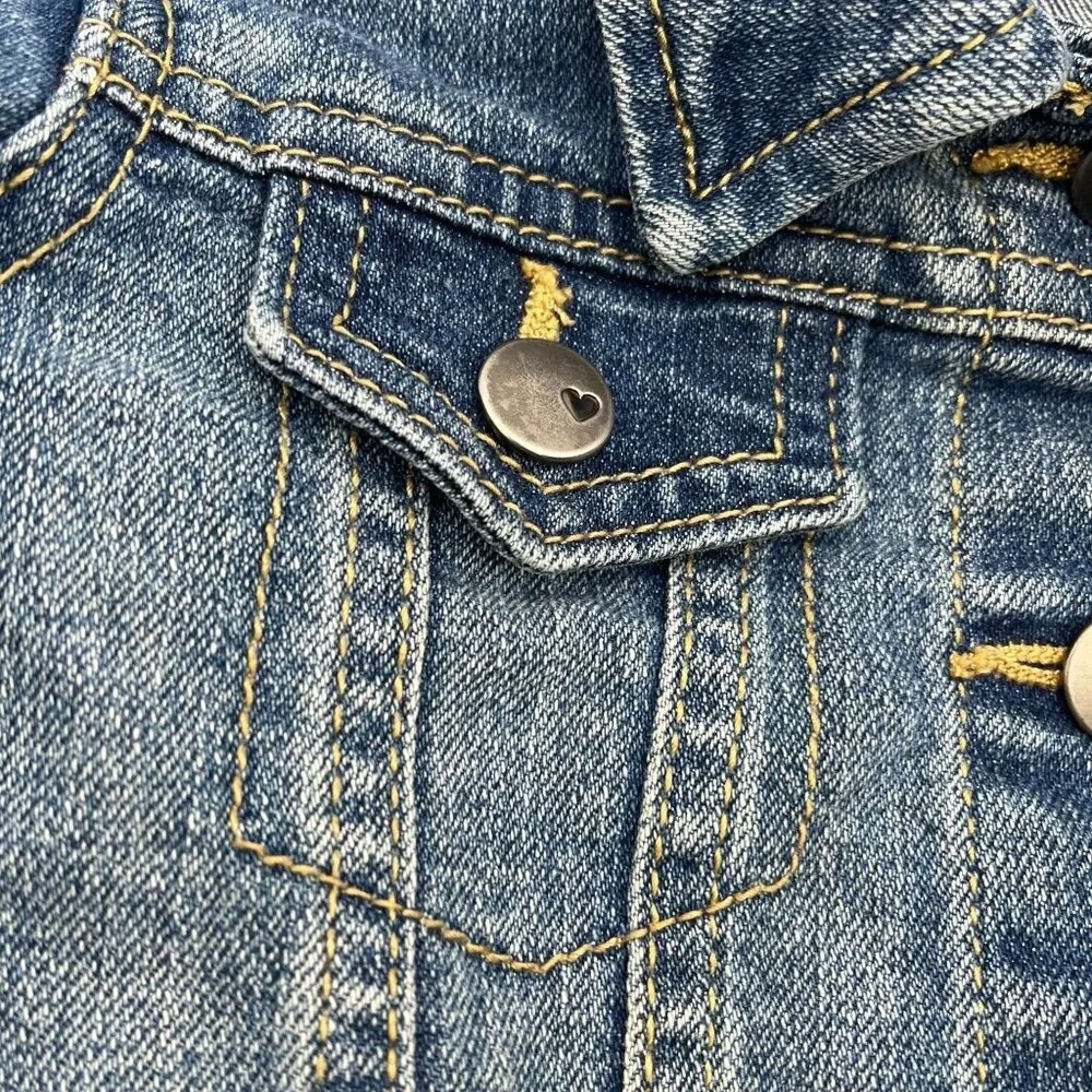 The Children's Place‎ Girls Denim Jacket Size 3T Classic Blue Jean Design